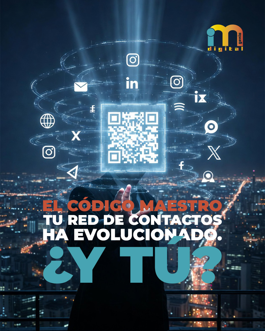 Portada de un eBook sobre Codigo QR, diseño minimalista de un libro